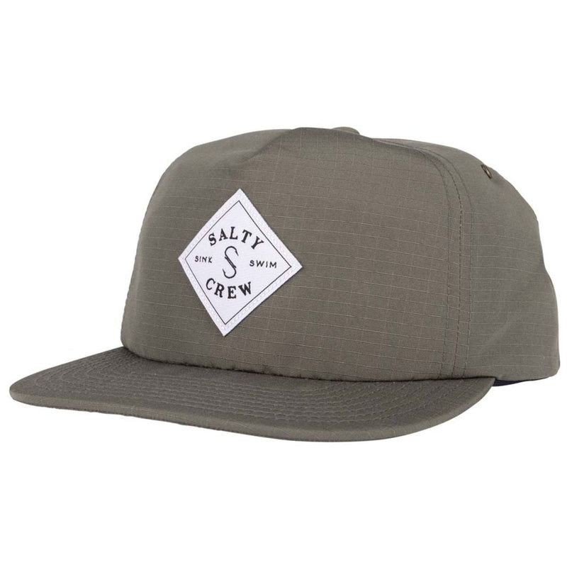Salty Crew Tippet Rip 5 Panel Cap Olive