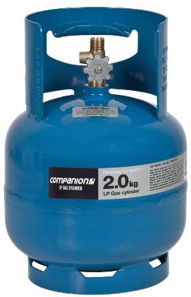 Companion 3/8LH Gas Cylinder 2kg