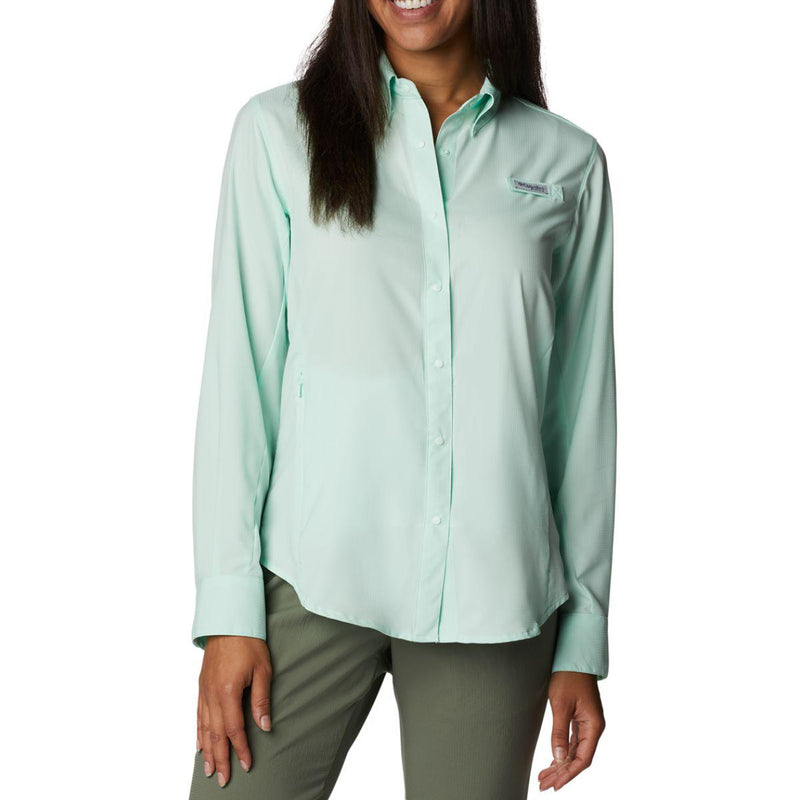 Columbia Tamiami II Long Sleeve Shirt Womens Gulfoss Green