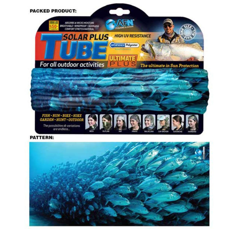 AFN Solar Plus Tube Head Sock School Fish Blue