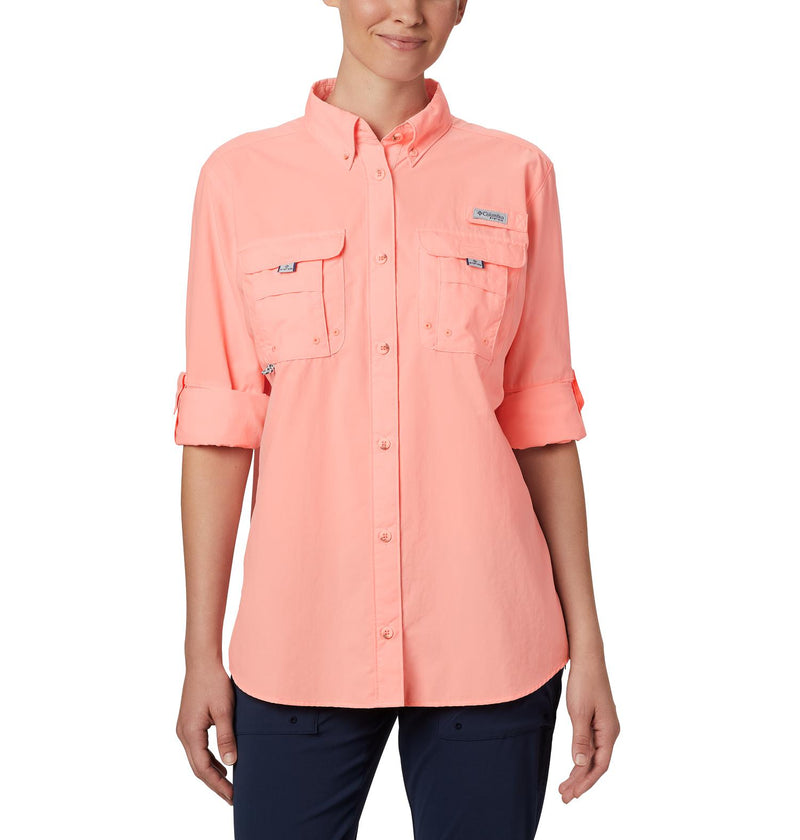 Columbia PFG Bahama Long Sleeve Shirt Womens Tiki Pink